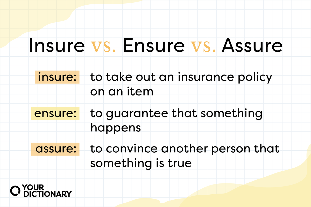 Insure Vs Ensure What Are The Differences Esl Forums