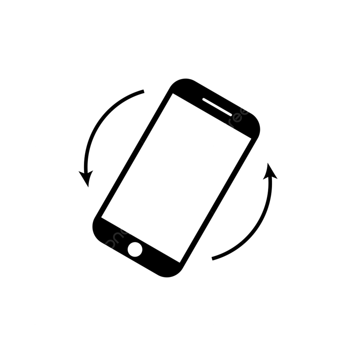 Rotation Vector Hd PNG Images, Mobile Rotate Vector Icon, Data, Flat ...