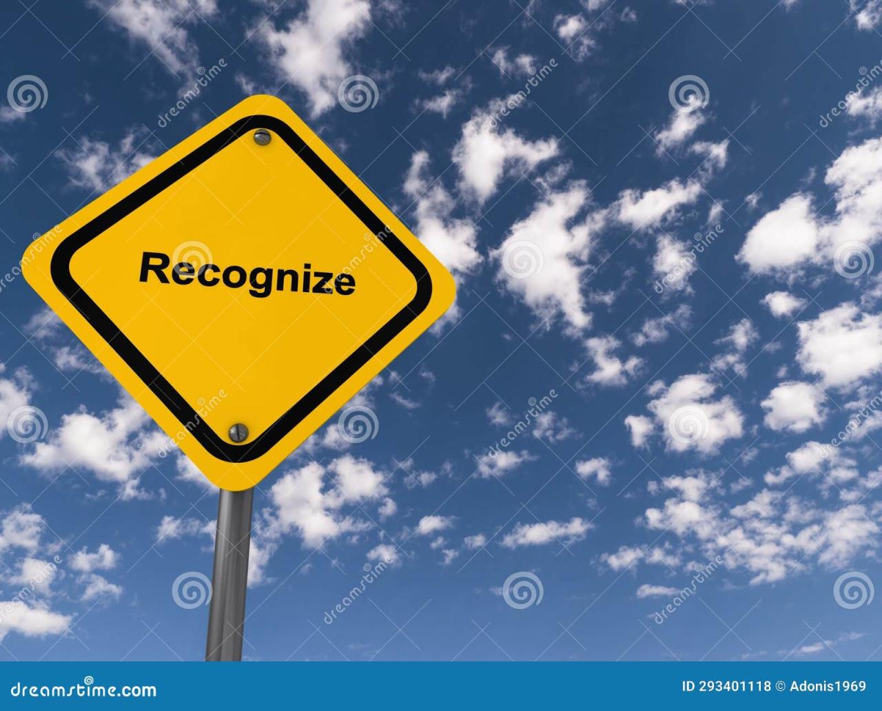 Recognize Traffic Sign on Blue Sky Stock Photo - Image of perceive ...